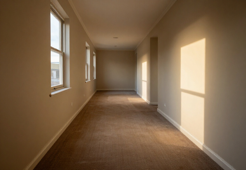 Restored living room in Roseville Chase after flood damage repair